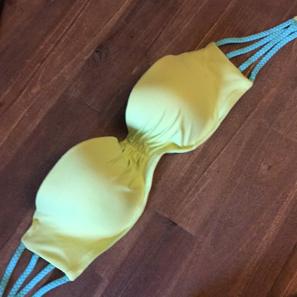 Lime green & teal Bathing suit top